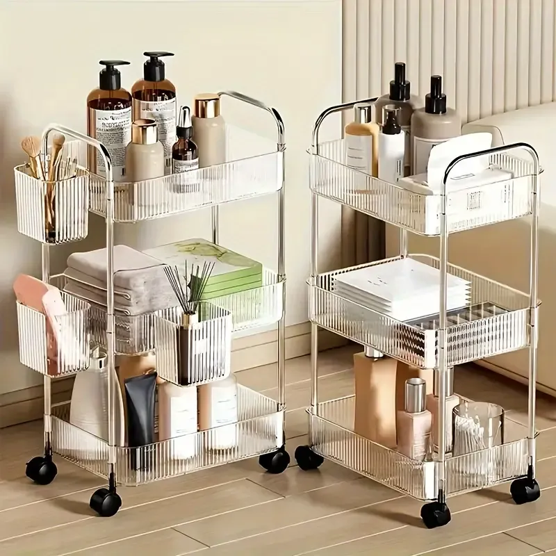 Heavy-Duty Rolling Storage Cart with 360° Swivel Wheels