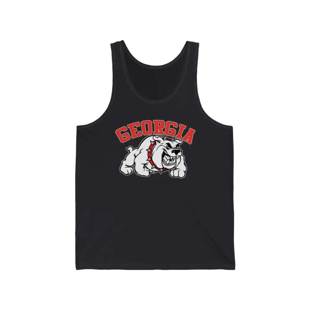 Bulldog Mascot Graphic Sleeveless Tank Top