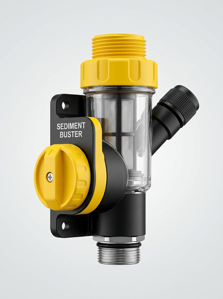 Inline Mesh Water Heater Sediment Flush Tool