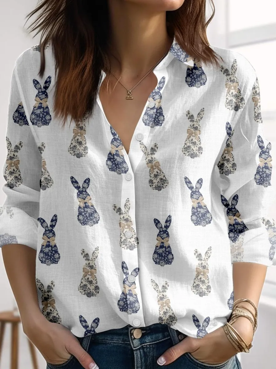 Boho Bunny Print Shirt