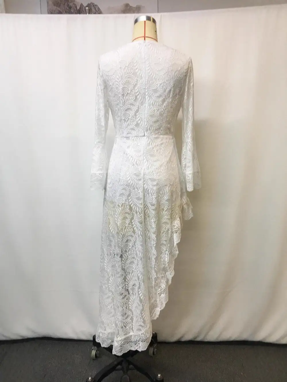 V-Neck Lace Casual Dress