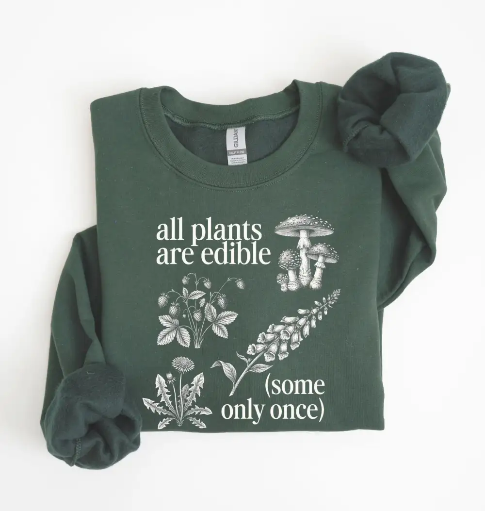 Plant Graphic Crewneck Sweatshirt