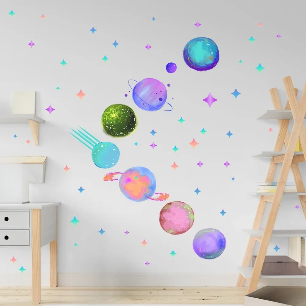 Colorful Planet Wall Decals