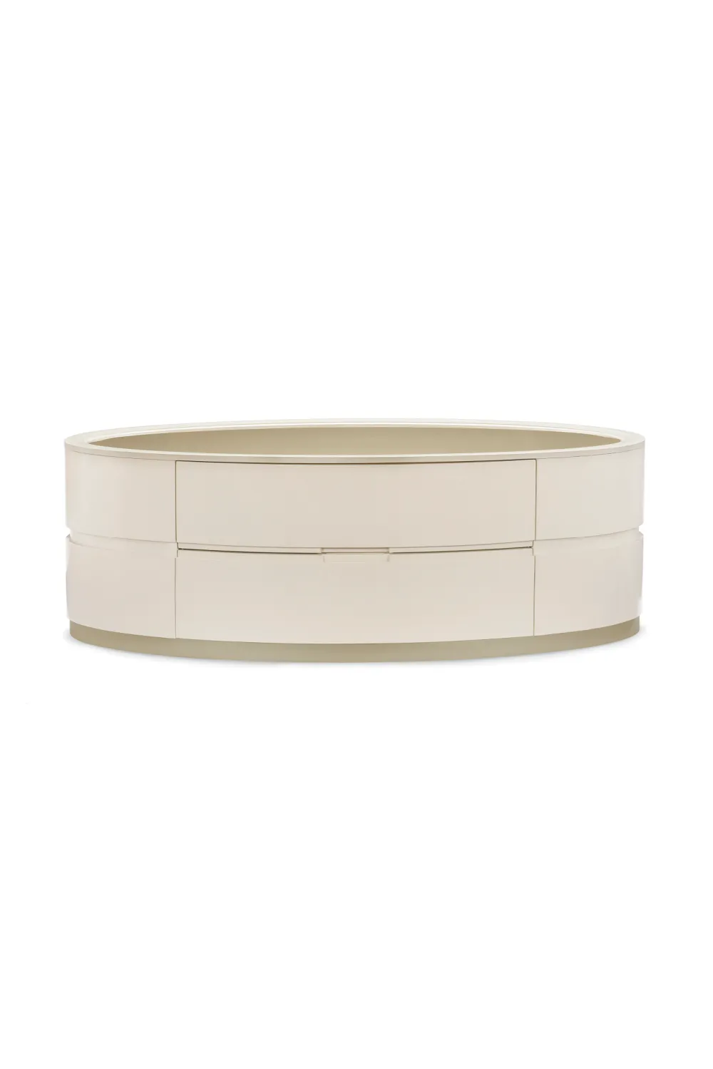 Sculptural Oval Cocktail Table