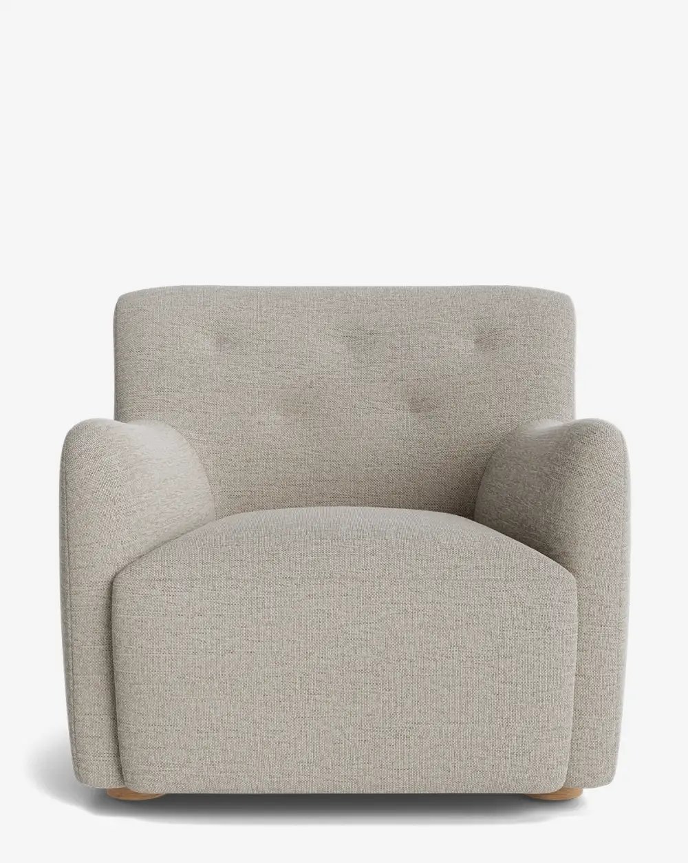 Tufted Oak Lounge Chair