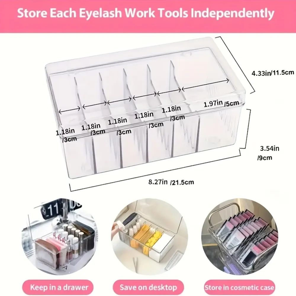 Clear Multi-Compartment Storage Box