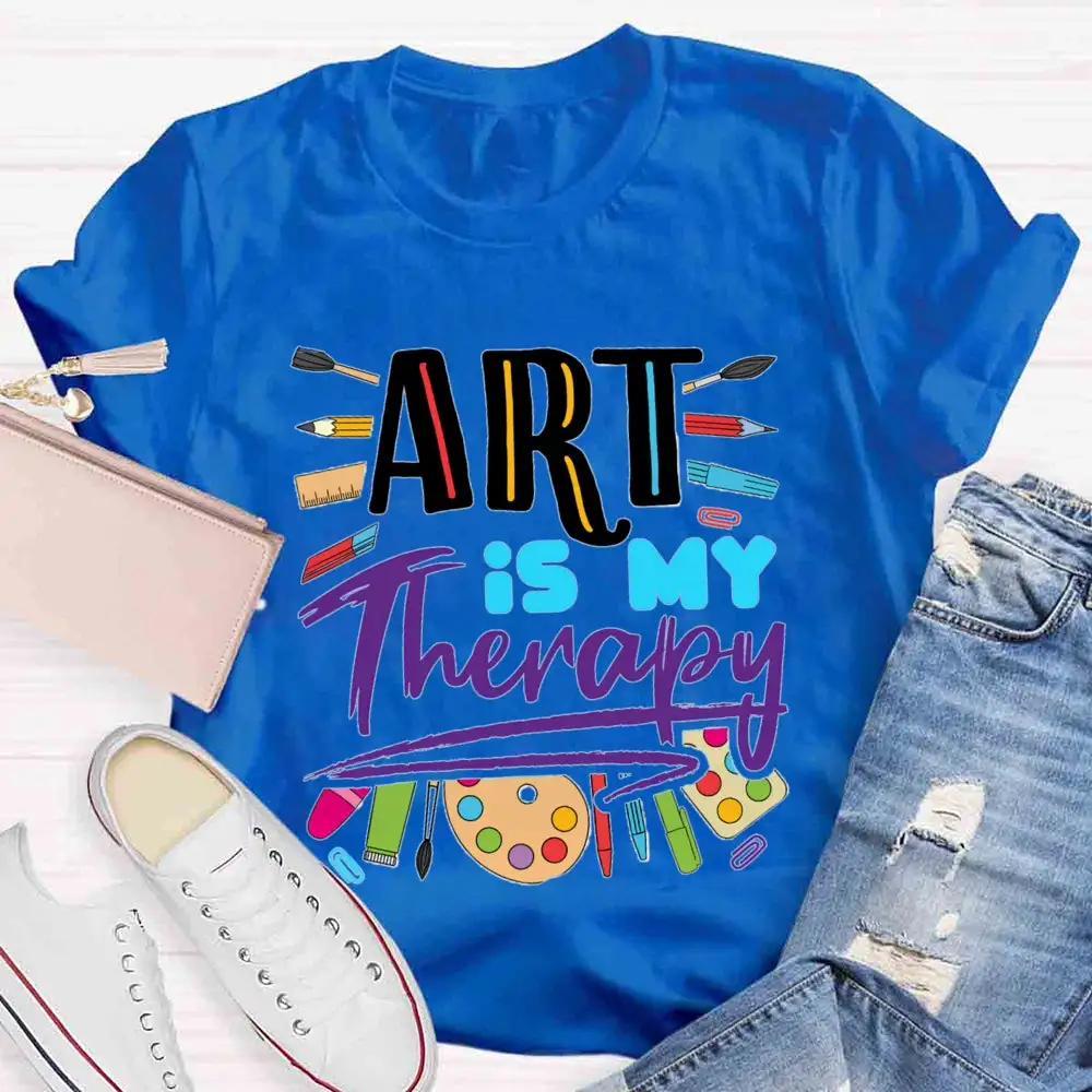 Art Is My Therapy Pastel Pencil T-Shirt