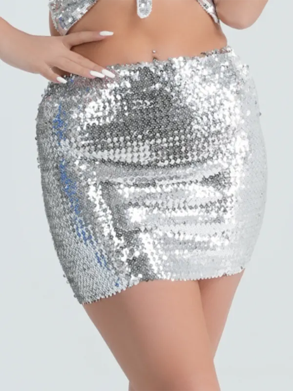 Wearable Knit Sequined Skirt