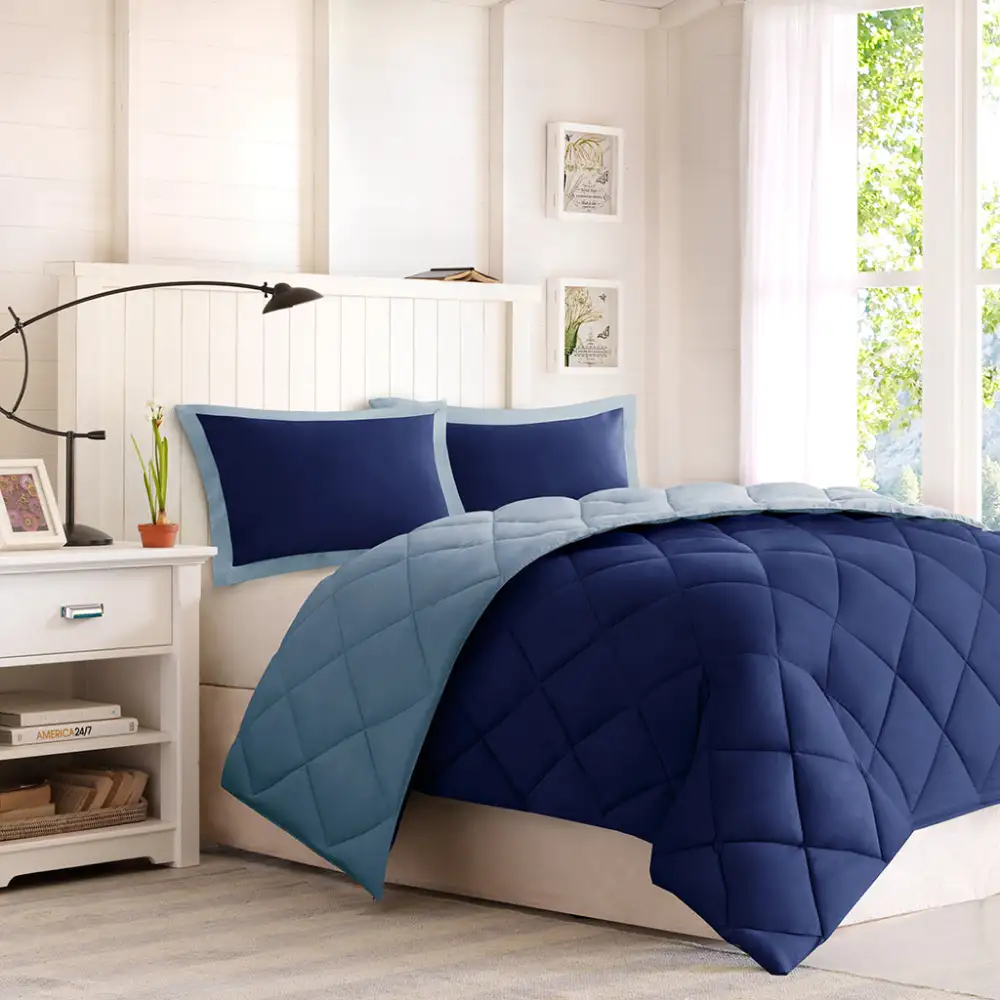 Contemporary Reversible Comforter Bedding Set