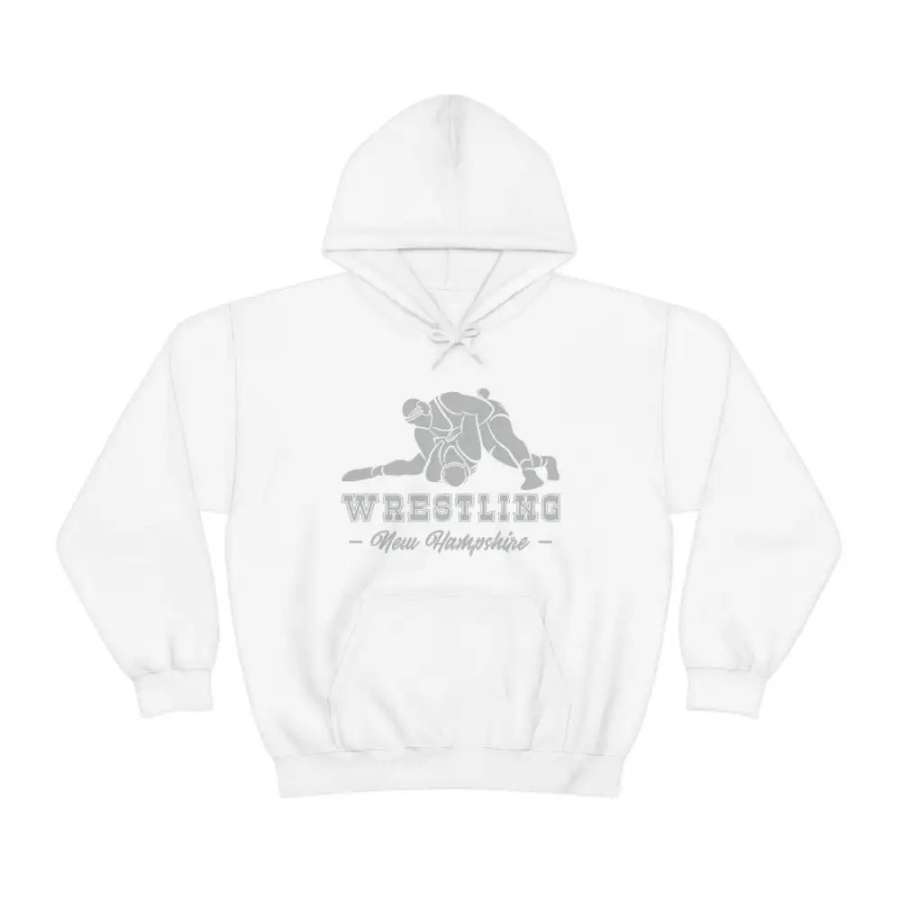 Soft Fleece Minimal Emblem Wrestling Graphic Pullover Hoodie