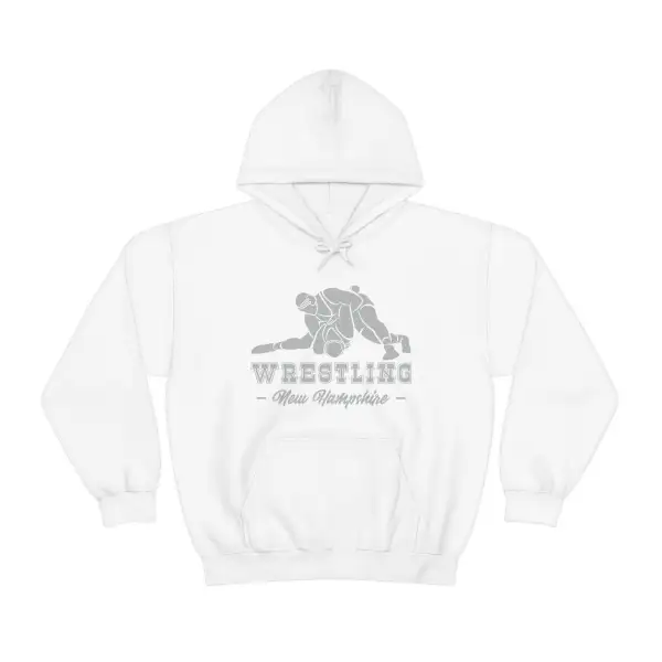 Soft Fleece Minimal Emblem Wrestling Graphic Pullover Hoodie