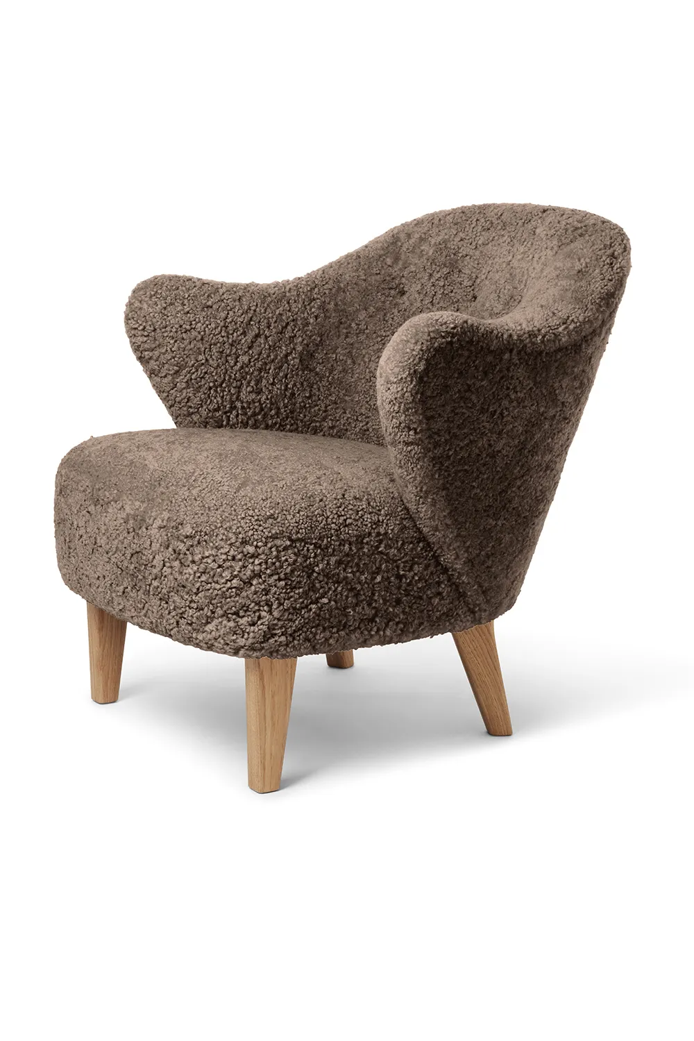 Textured Curved-Back Lounge Chair