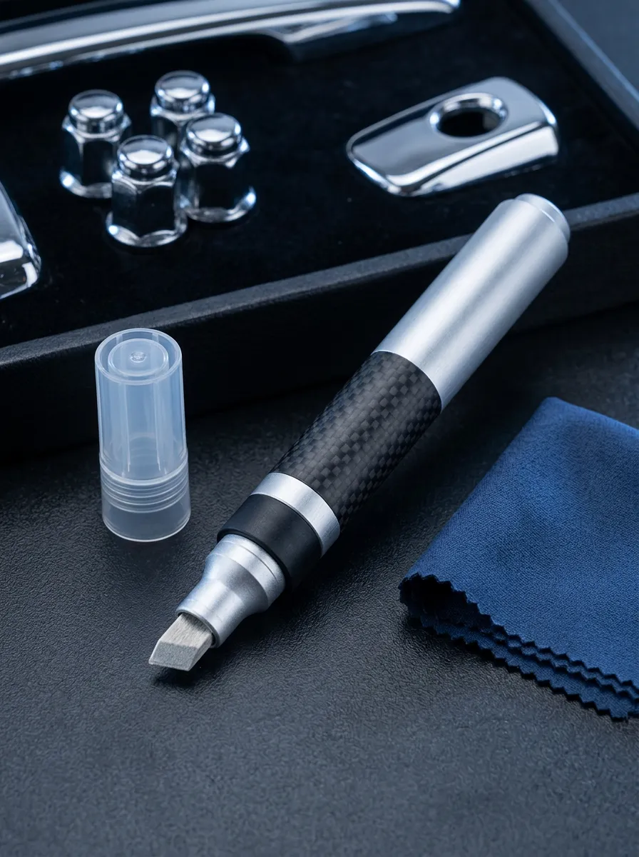 Carbon Fiber Pattern Automotive Chrome Repair Pen