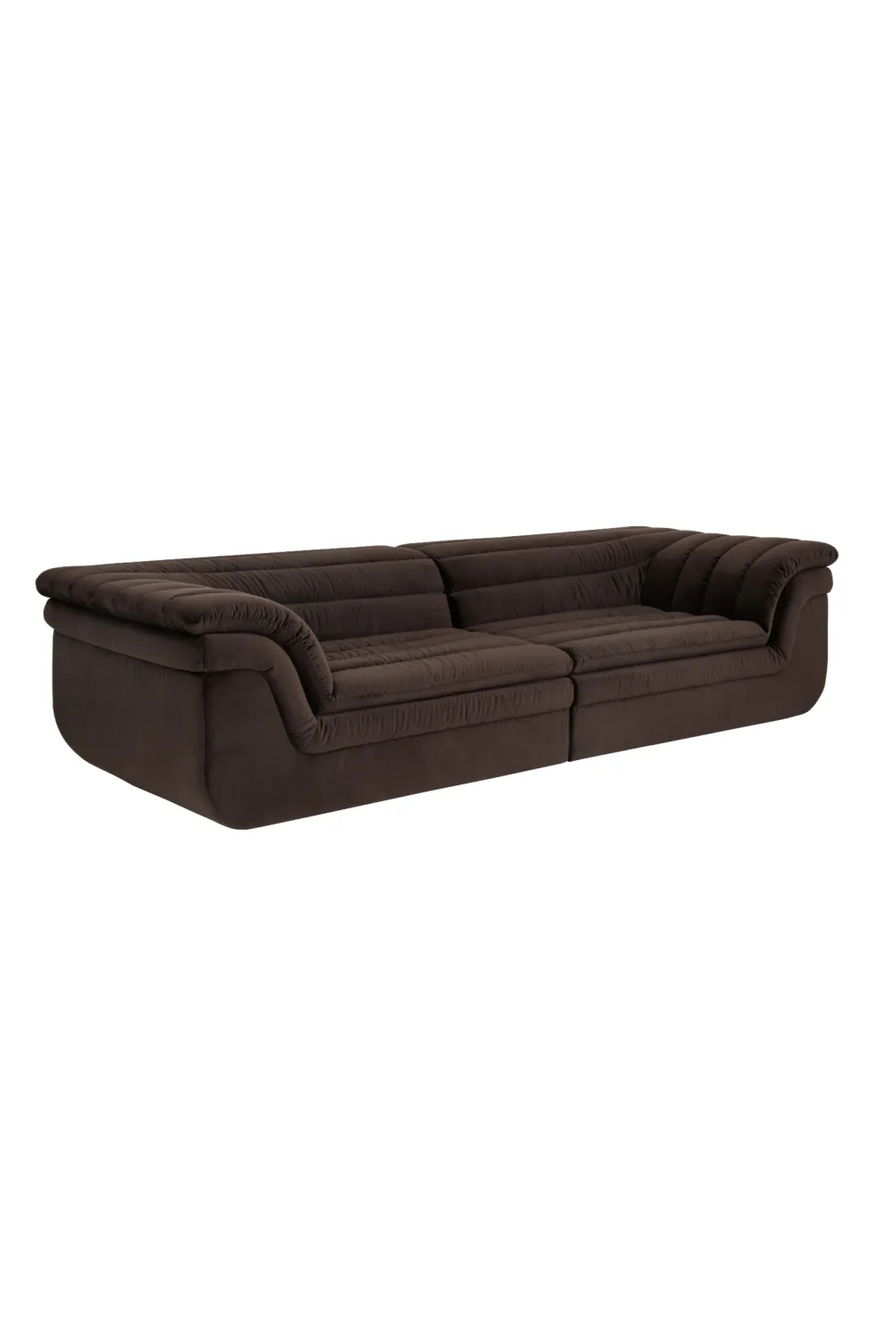 Channel-Back Fabric Sofa