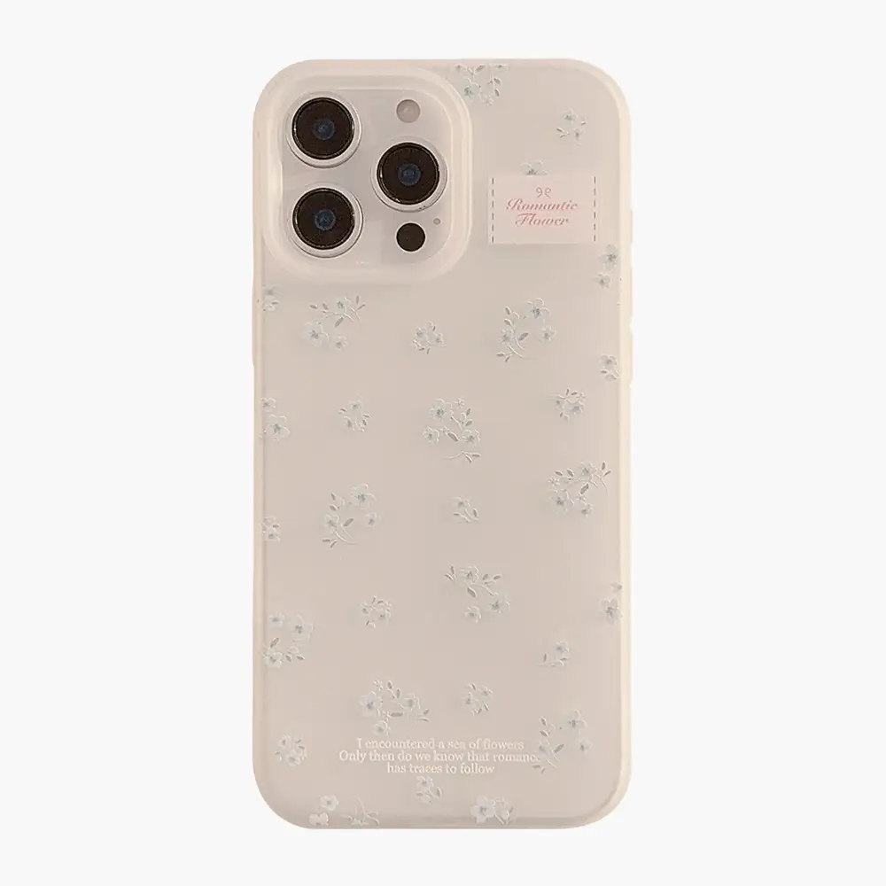 Floral Cat Matte Matte Phone Case