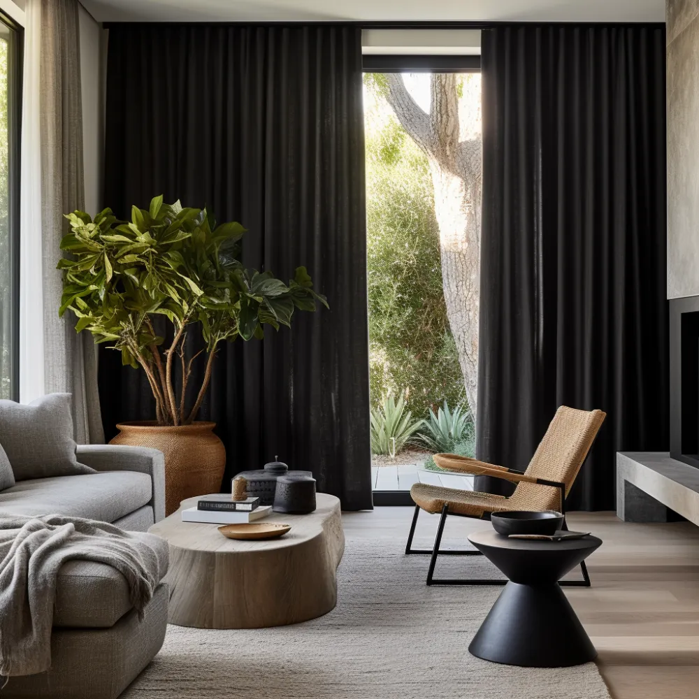 S-Fold Lined Linen Curtain Panel
