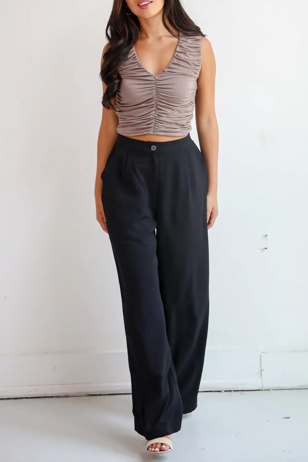 Black Casual Style Trouser