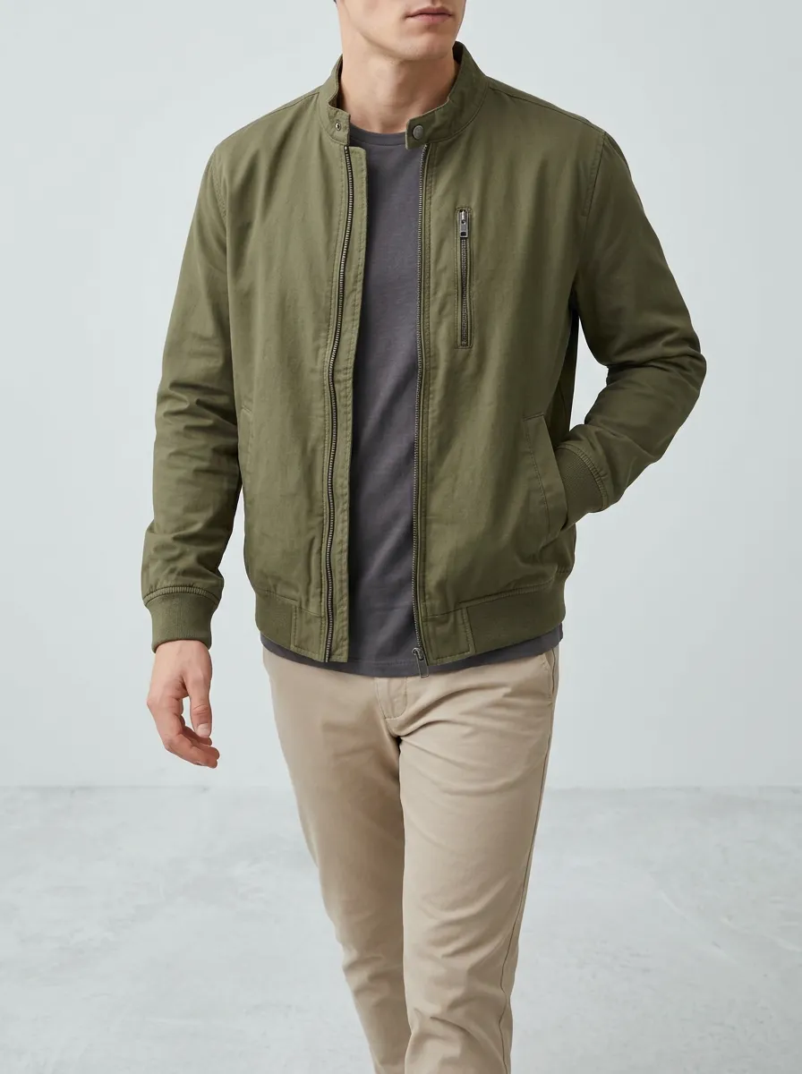 Functional Zip Front Zip Jacket