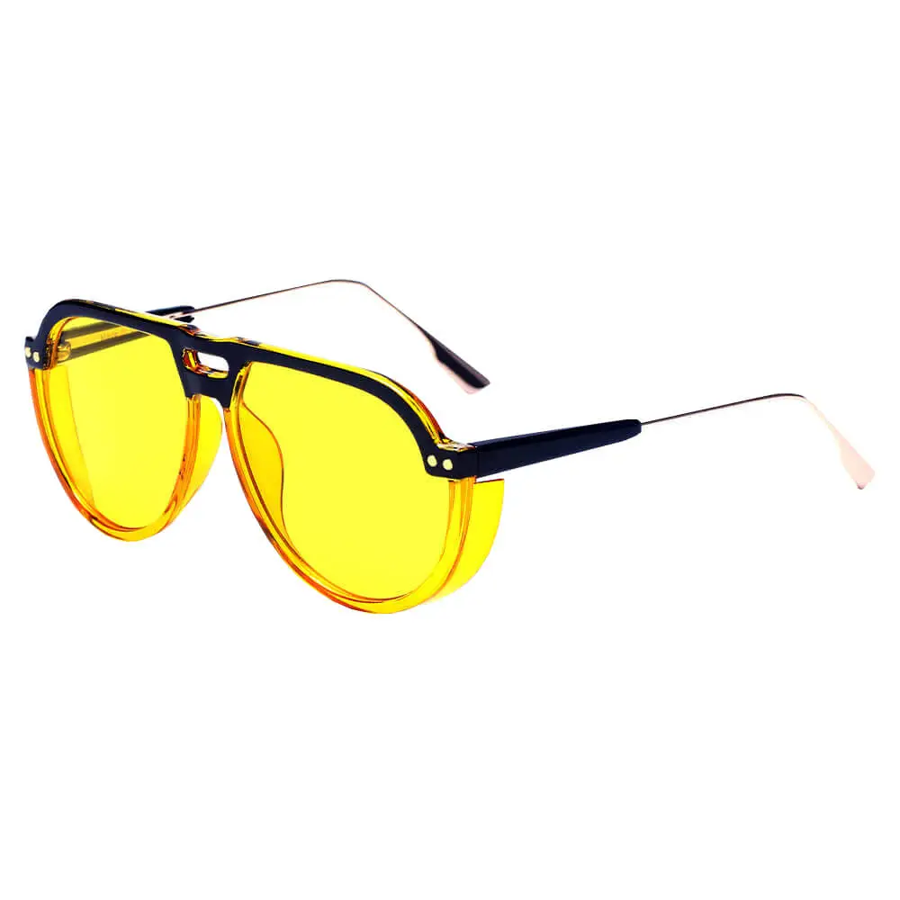 Patterned Round Frame Sunglasses