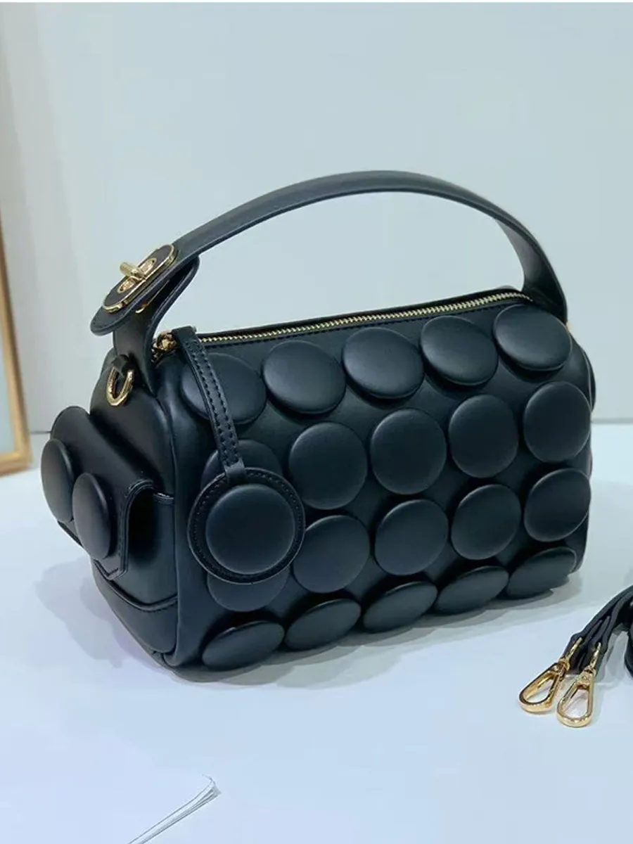 Rhea Button Cylinder Bag