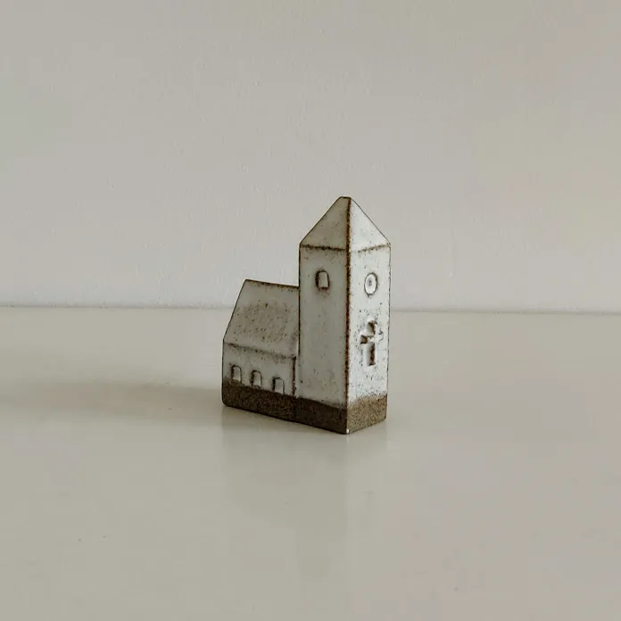 Handcrafted Ceramic Church Ornament