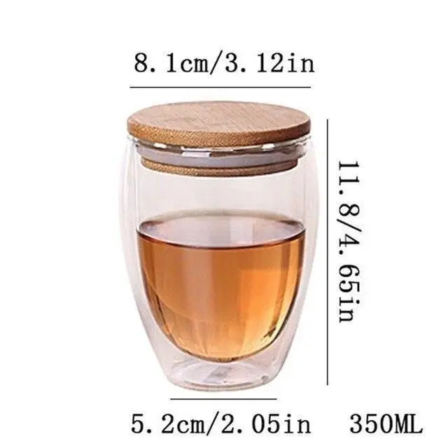 Insulated Glass Drinkware Set Table