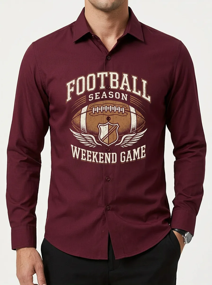 Football Graphic Casual Shirt