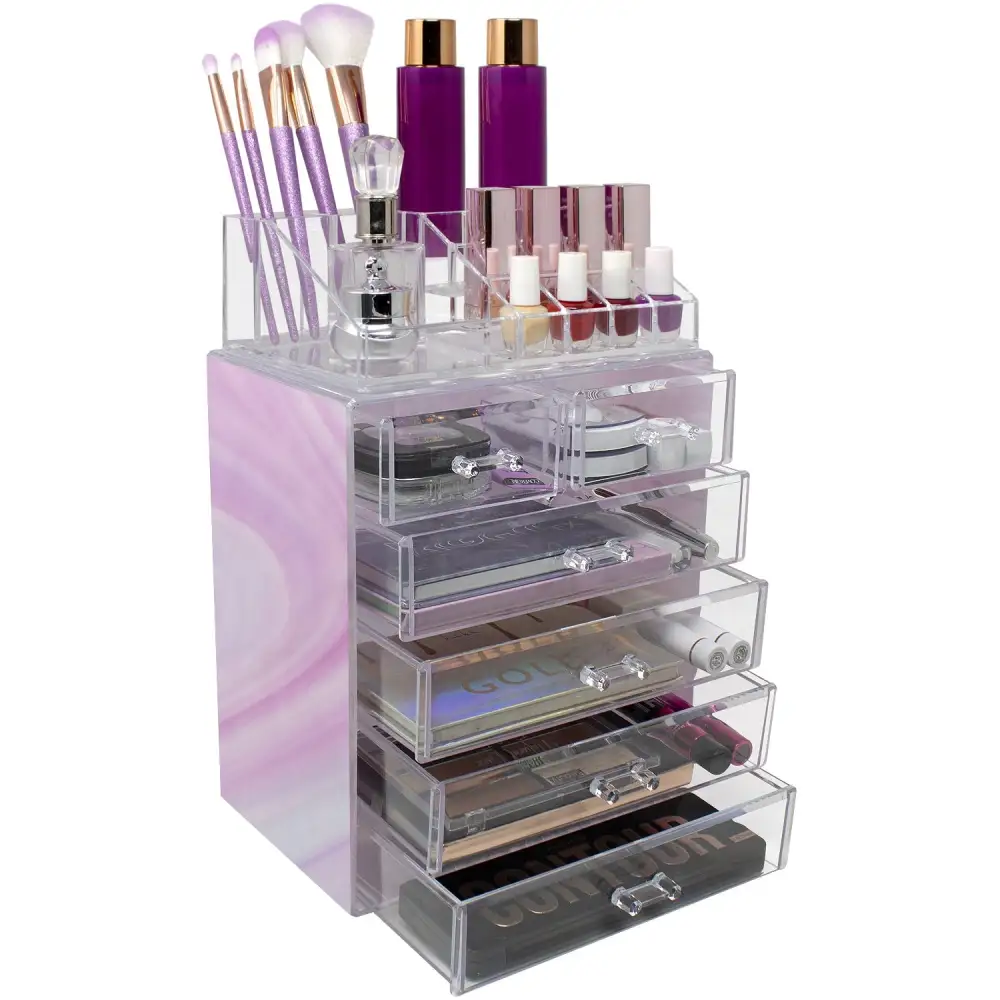 Makeup Organizer Set Drawers Tie Dye
