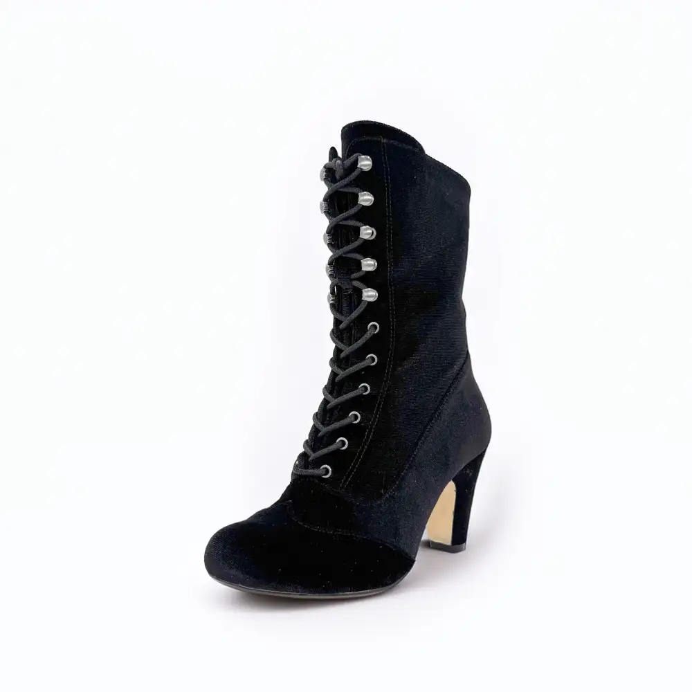 Velvet Victorian Ankle Boots