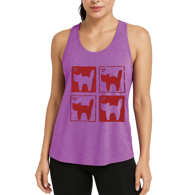 Women’s Cat Heart  Fitness Tank