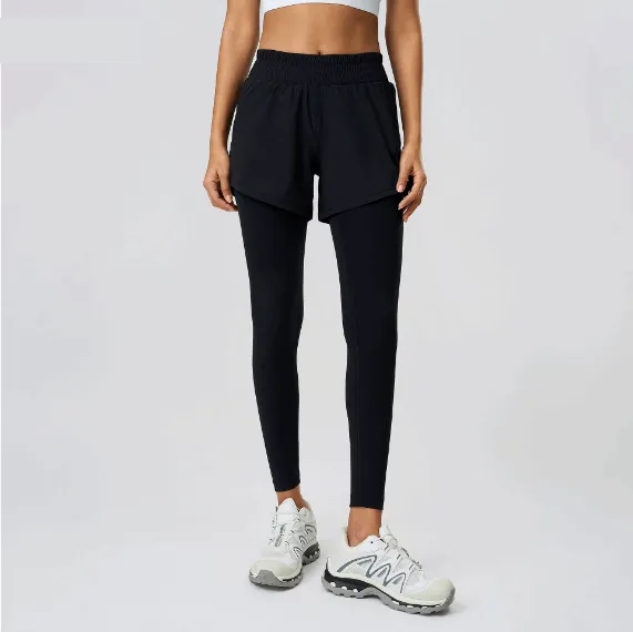 Layered Look Fitness Leggings