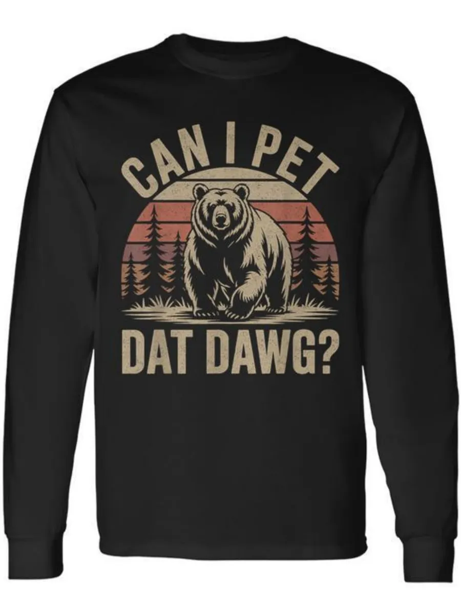 Sunset Bear Patterm Casual T-Shirt