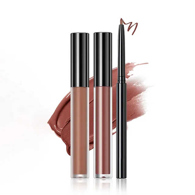 3-in-1 Lip Kit Matte Moisturizing Lip Glaze Lip Liner