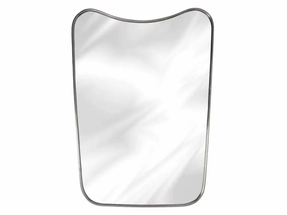 Curved Brass Frame Wall Mirror