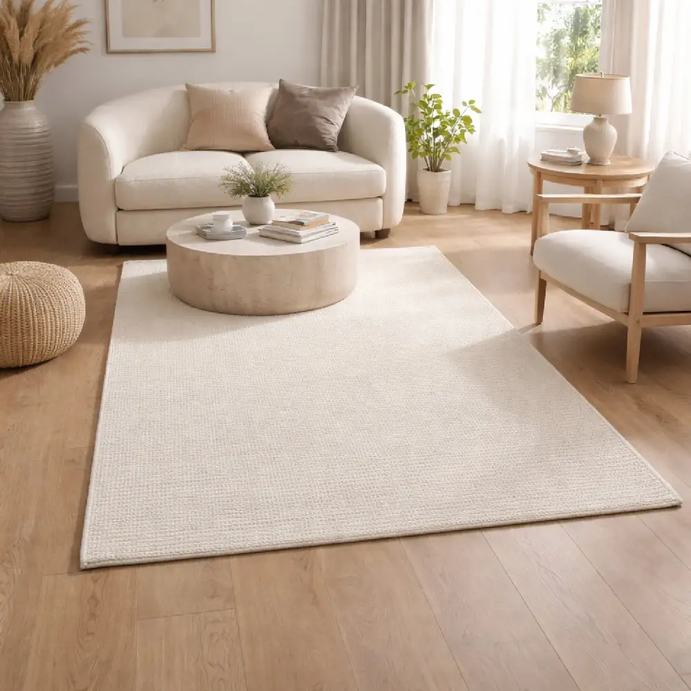 Hand-Woven Yarn Minimalist Carpet