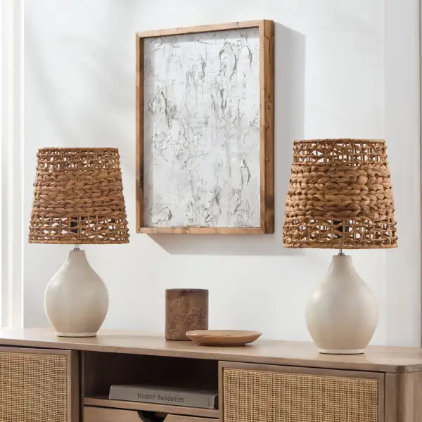 Braided Seagrass Ceramic Table Lamps