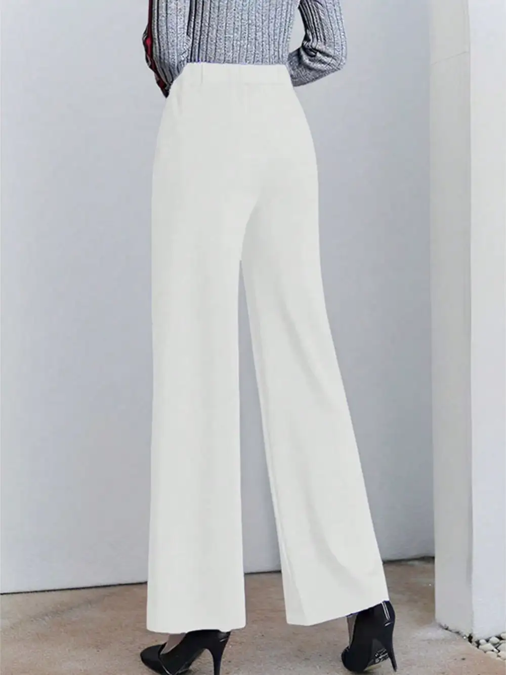 Classic High Waisted Wide Leg Pants