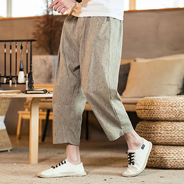 Drawstring Elastic Waist Pants
