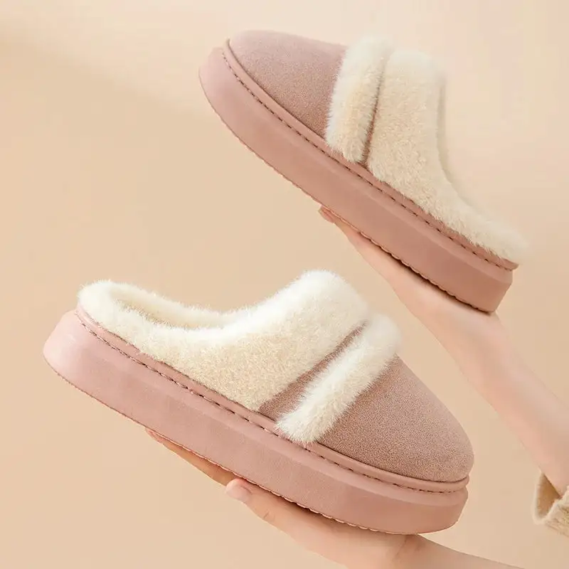 Soft Feel Plush House Slippers