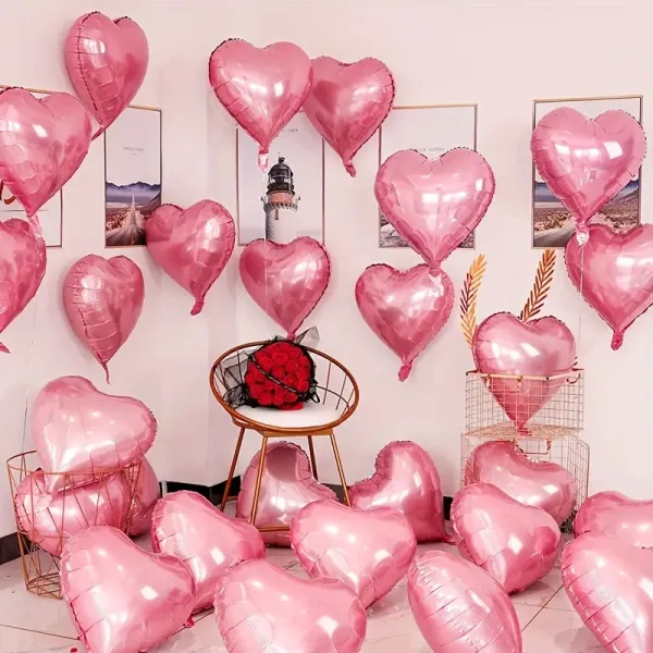 Heart-Shaped Mylar Balloons