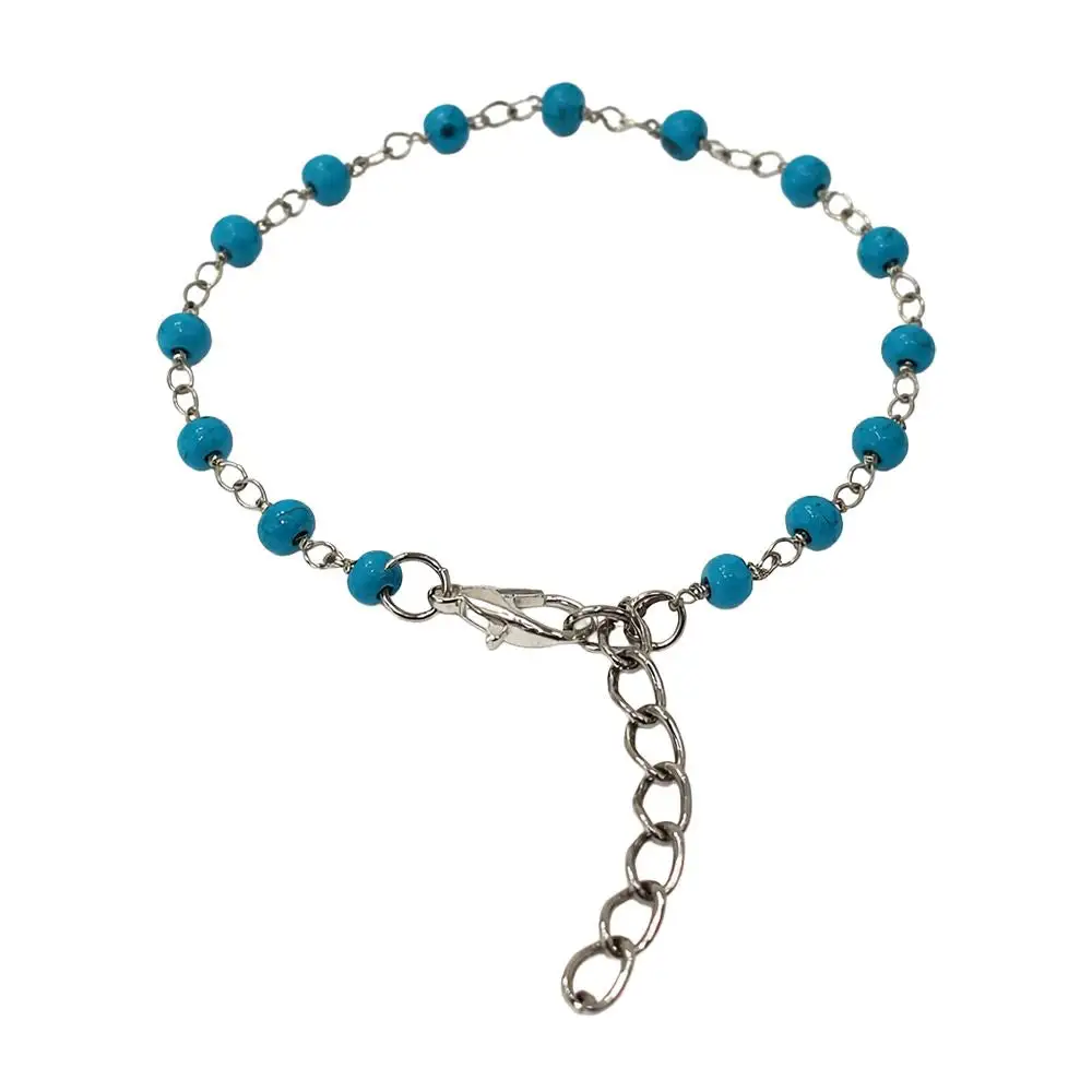 Adjustable Chain Gemstone -Plated Bracelet
