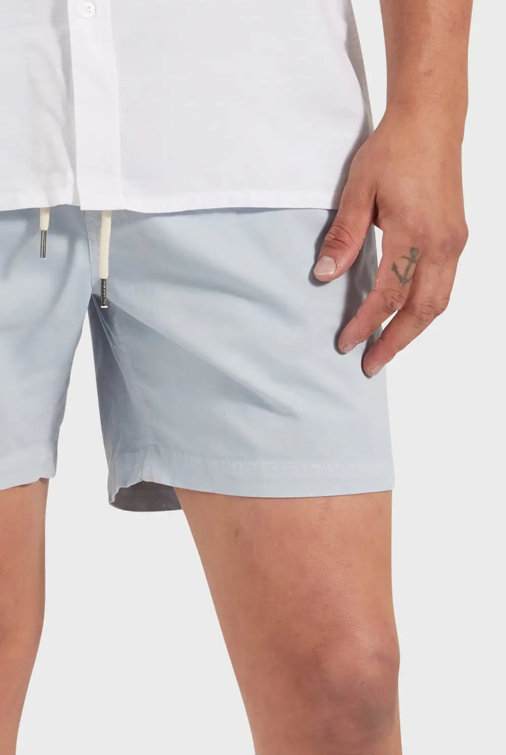Breathable Linen Blend Drawstring Casual Shorts