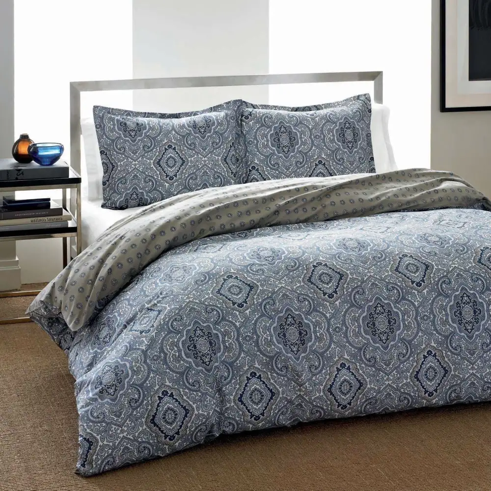 Cotton Damask Comforter Bedding Set