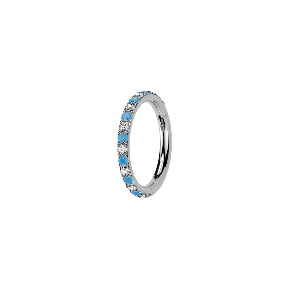 Curved Titanium Hinged Hoop Ring