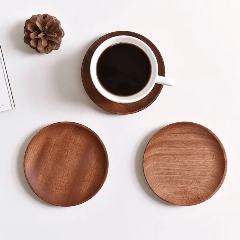 Acacia Wood Side Tray Set