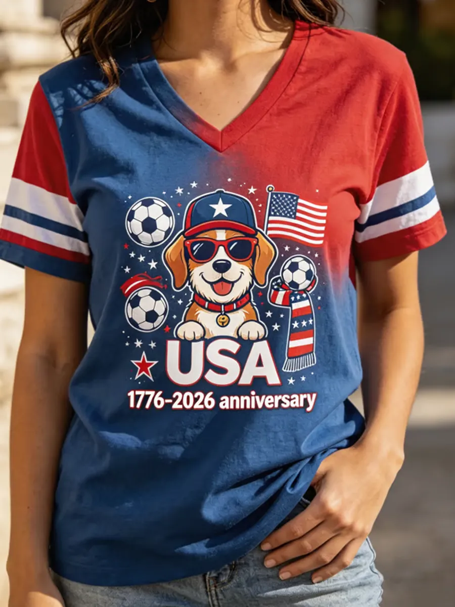 Women's Independence Day Animal Print T-Shirt
