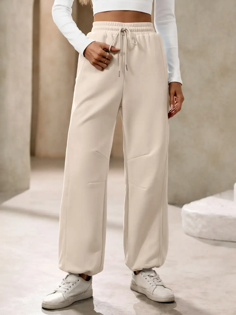 Drawstring Pocket Jogger Pants