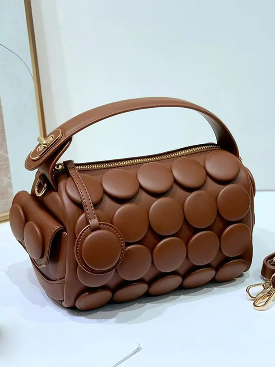 Rhea Button Cylinder Bag