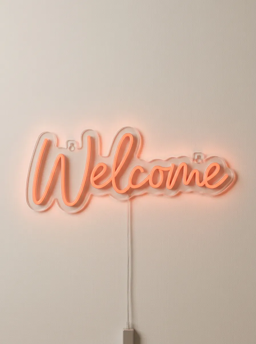 Script Wall Welcome Neon Sign