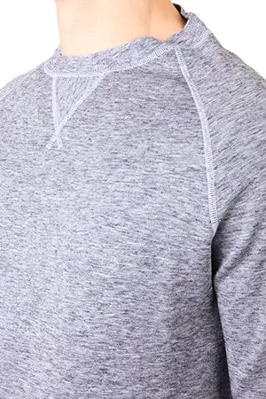 Long Sleeve Crewneck Wool Hoodie